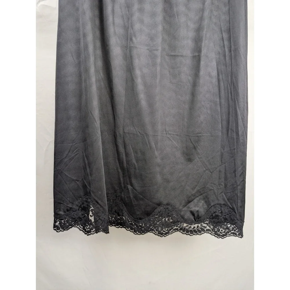 Vintage 90s Satin Lace Trim Half Slip 32
